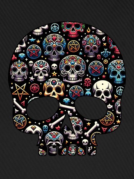 Buntes dekoratives Skullmuster