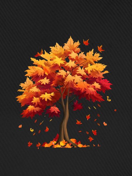 Herbst Herbstblätter fallen vom Baum