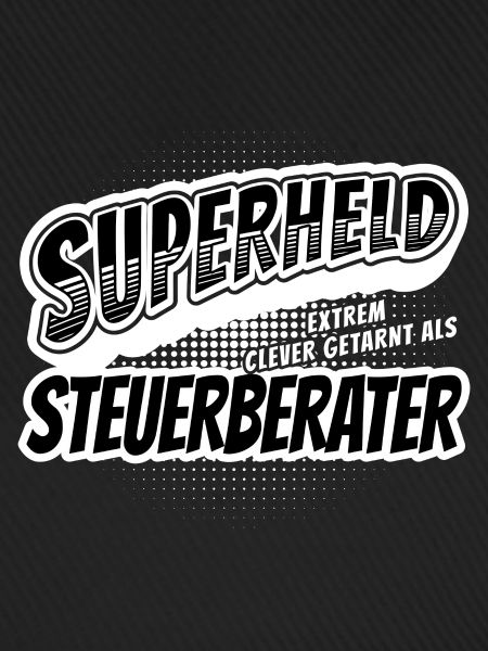Superheld, clever getarnt als Steuerberater