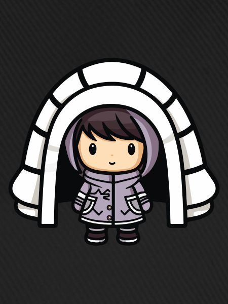 Winter Eskimo Iglu Comic