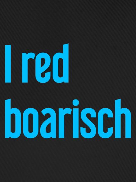 I red boarisch