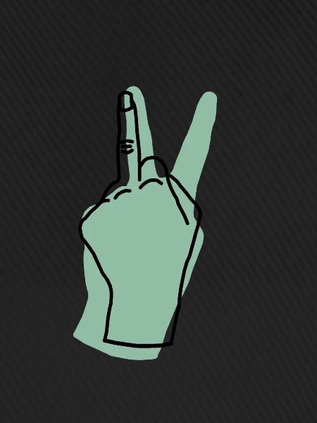 peace hand green