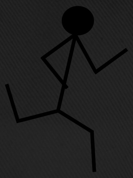 Stickman run schwarz