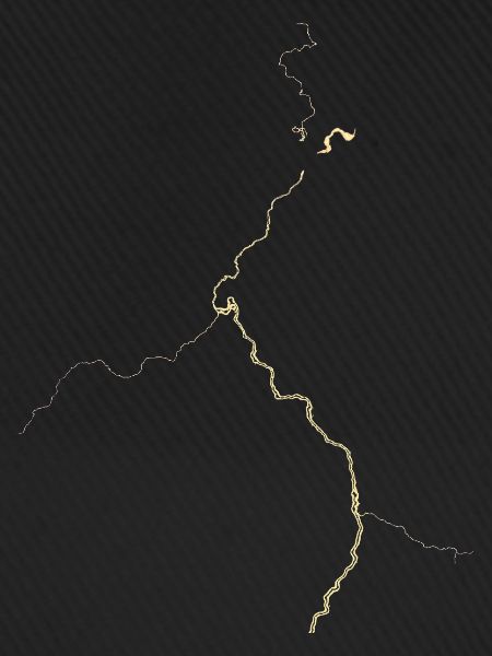 Goldene Adern auf Schwarz