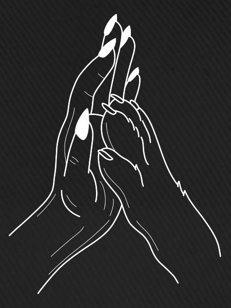 Hand Pfote Highfive