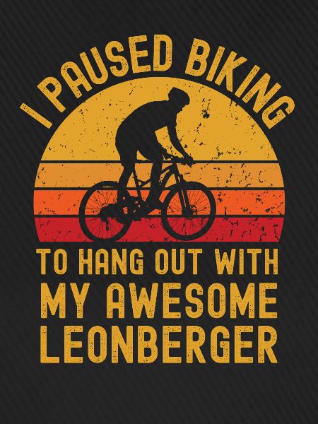Radfahren und Leonberger