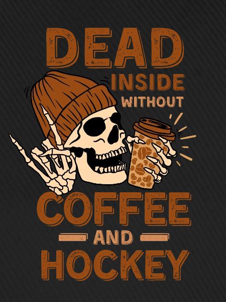 Kaffee Hockey Skelett