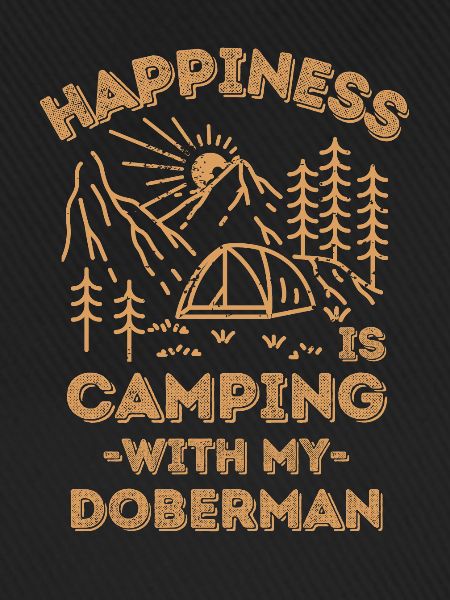 Camping mit Dobermann