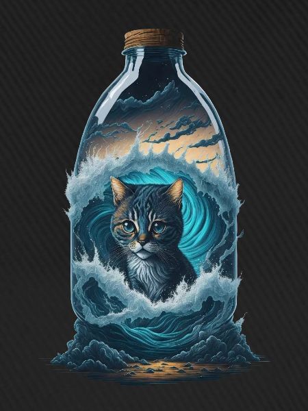 Katze Flasche
