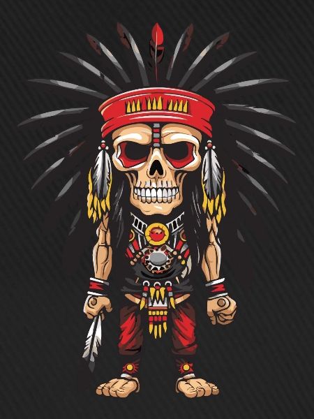 Apache Indianer Skelett