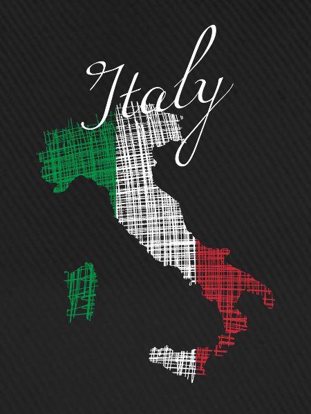 Italienische Silhouette mit Script