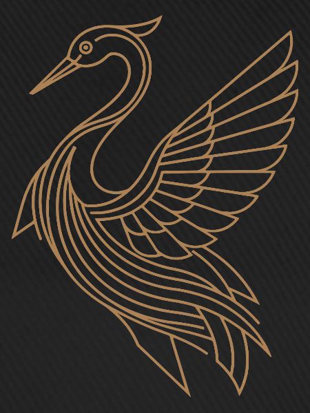 Art Deco - Reiher