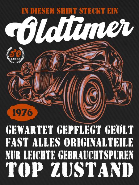 Oldtimer 1976 Retro Auto Illustration 50.