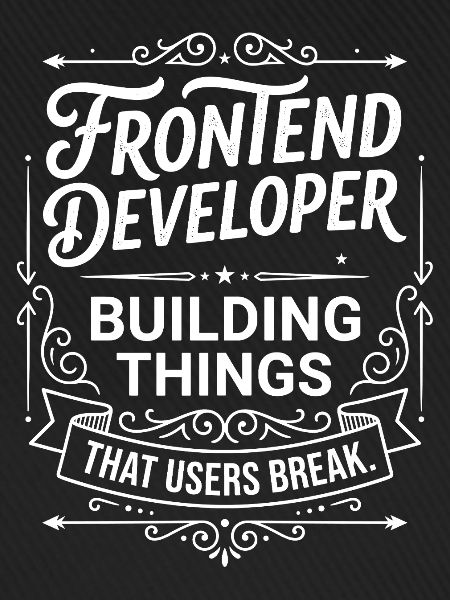 Frontend Entwickler baut Dinge