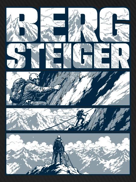Bergsteiger Gipfelsturm Retro
