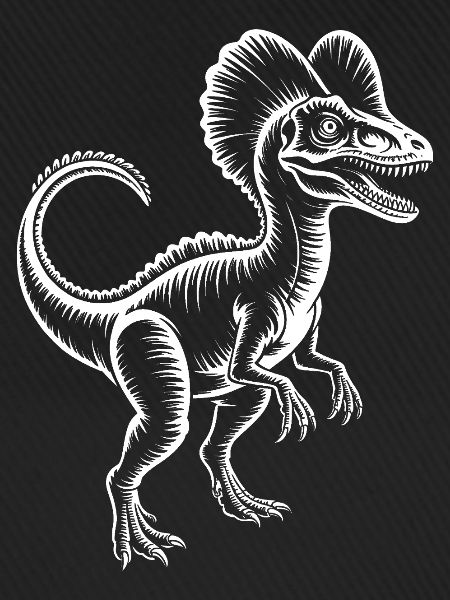 Frilliger Dino Silhouette