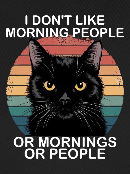 Lustige Schwarze Katze
