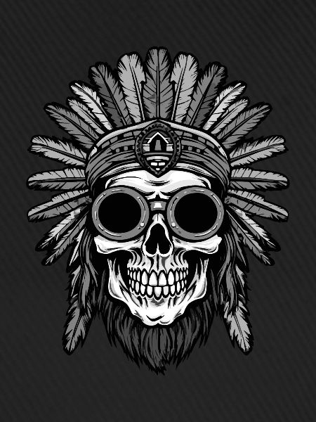 Apache Totenkopf Indianer