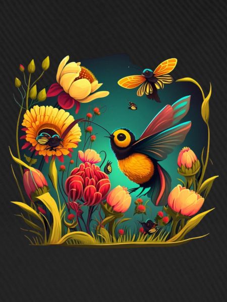 Blumen und Fauna