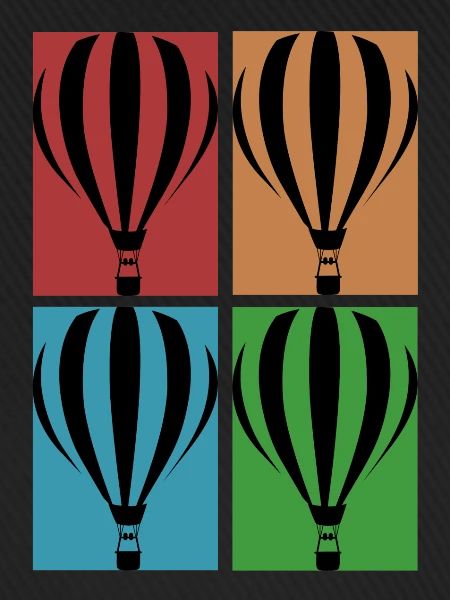 Heißluftballon - Collage