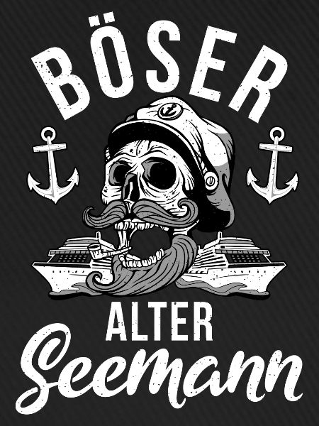Böser Alter Mann Seemann Schiff