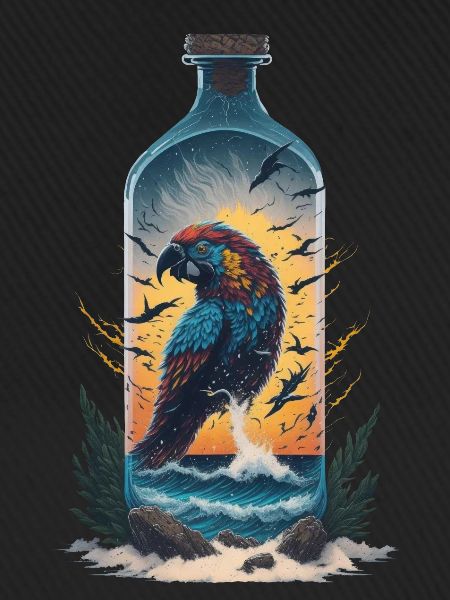 Papagei Flasche