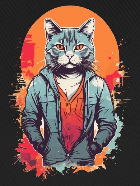 Coole graue Katze