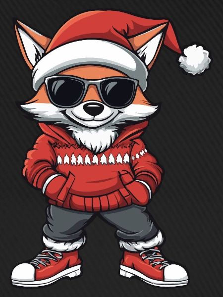 Fuchs Weihnachten Comic Cool