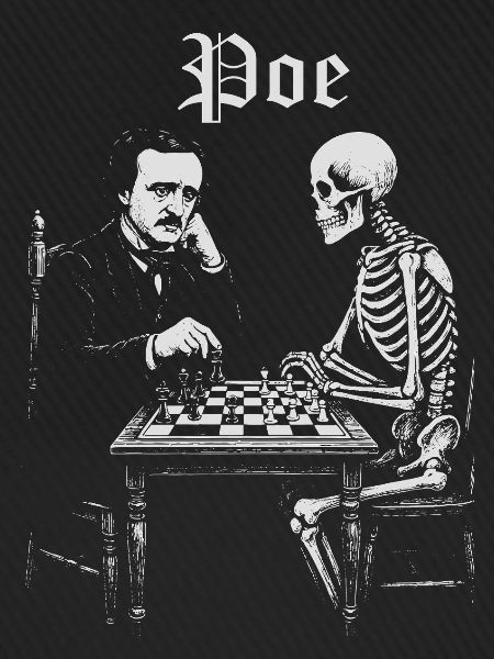 Poe und Skeleton Schachduell