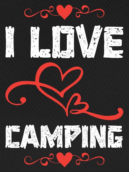 I Love Camping Herz-Design
