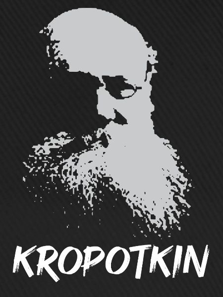 Peter Kropotkin, revolutionärer Denker, Silhouette