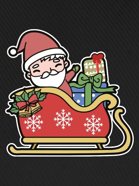 Weihnachtsmann im Schlitten
