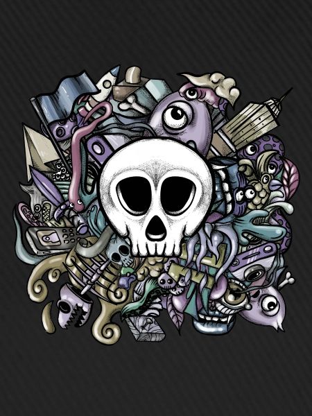 Doodle Schädel