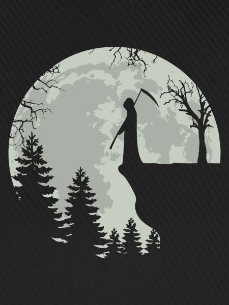 Skeleton Full Moon Grim Reaper