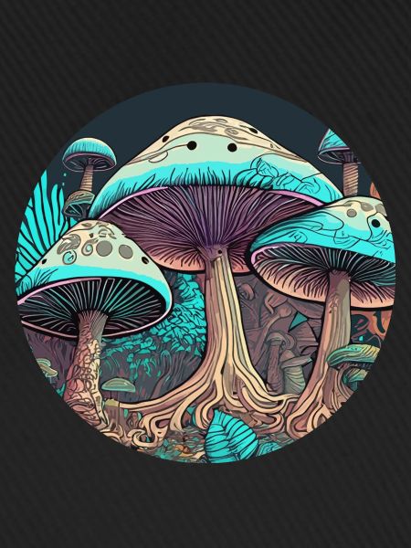Psychedelischer Pilz-Dschungel