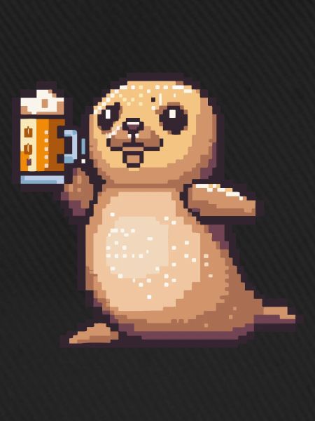 Robbe Tier Pixel Bier