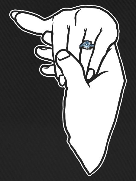Verlobungs-Ehering-Hand