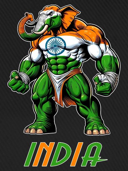 Indien Elefant Flaggen Design