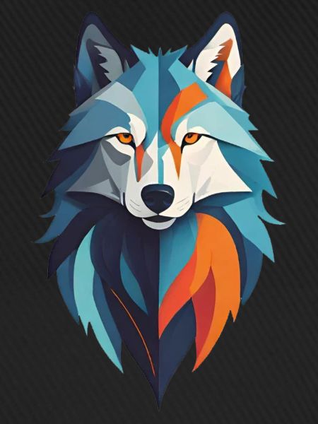 Abstrakter Wolf
