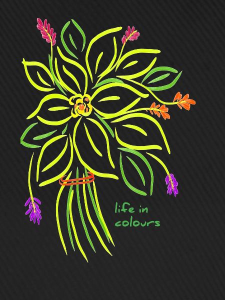 Lebendige florale Illustration