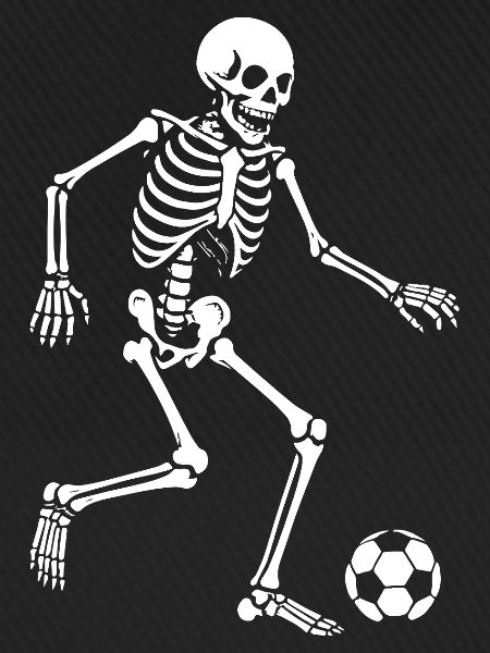 Skeleton beim Fußballsport