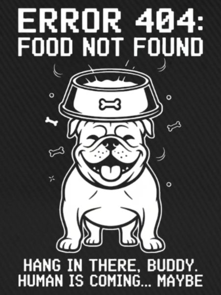 Fehler 404 Futter nicht gefunden Bulldog