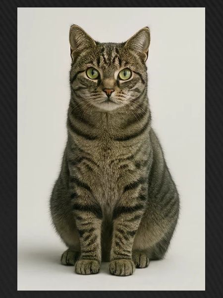 Sitzende getigerte Katzenporträt