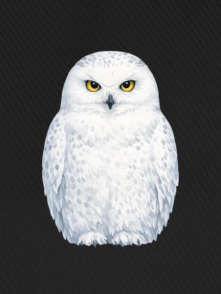 Wasserfarbene Schneeeule Illustration