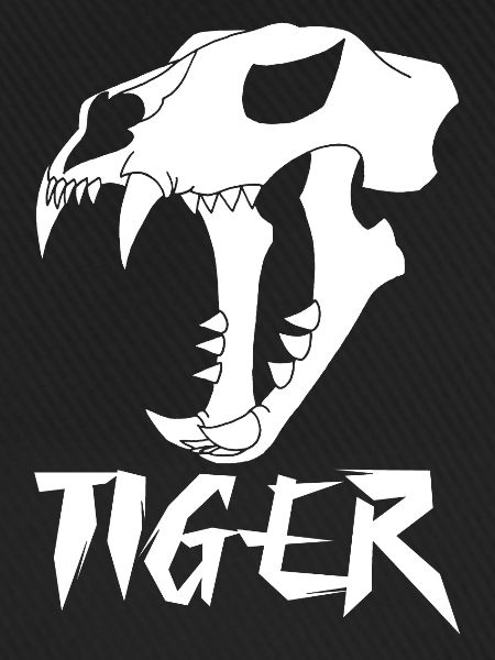 Tigerschädel (Weiß)