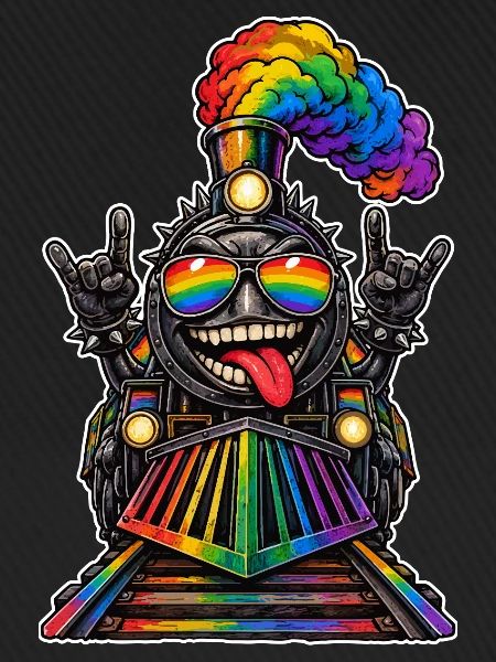 Regenbogenzug im Rock Stil