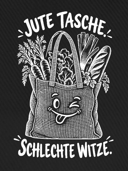 Jute Tasche Schlechte Witze