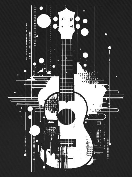 Ukulele Zeichnung