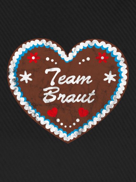 Lebkuchenherz "Team Braut"