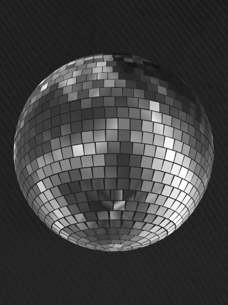 Diskokugel Mirrorball silber